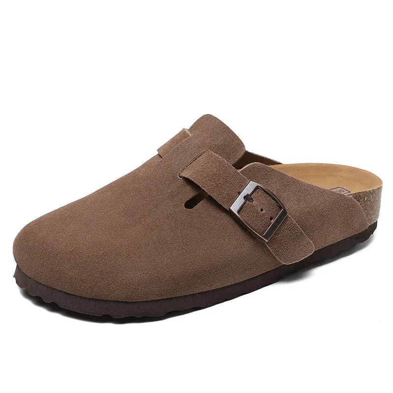 Women Retro Suede Soft Casual Mules Shoes