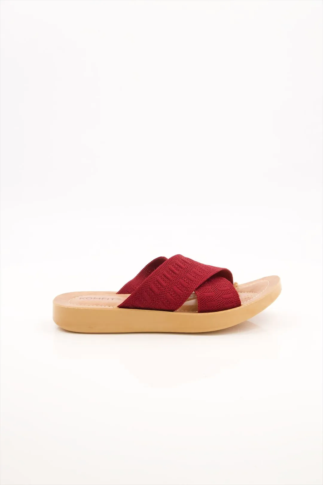 women synthetic maroon slipper