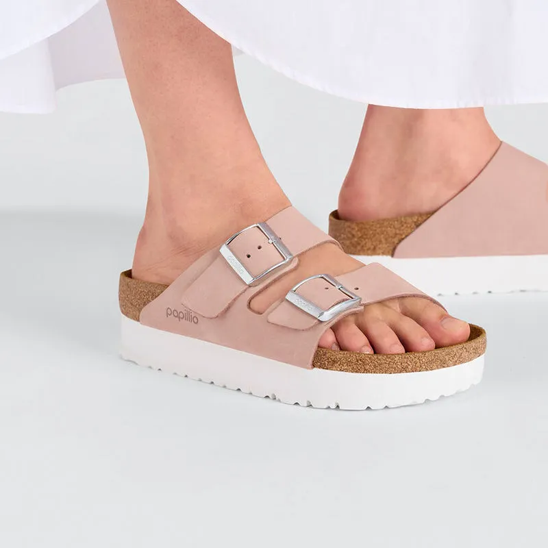 Women's Arizona Platform Narrow Soft Pink Nubuck