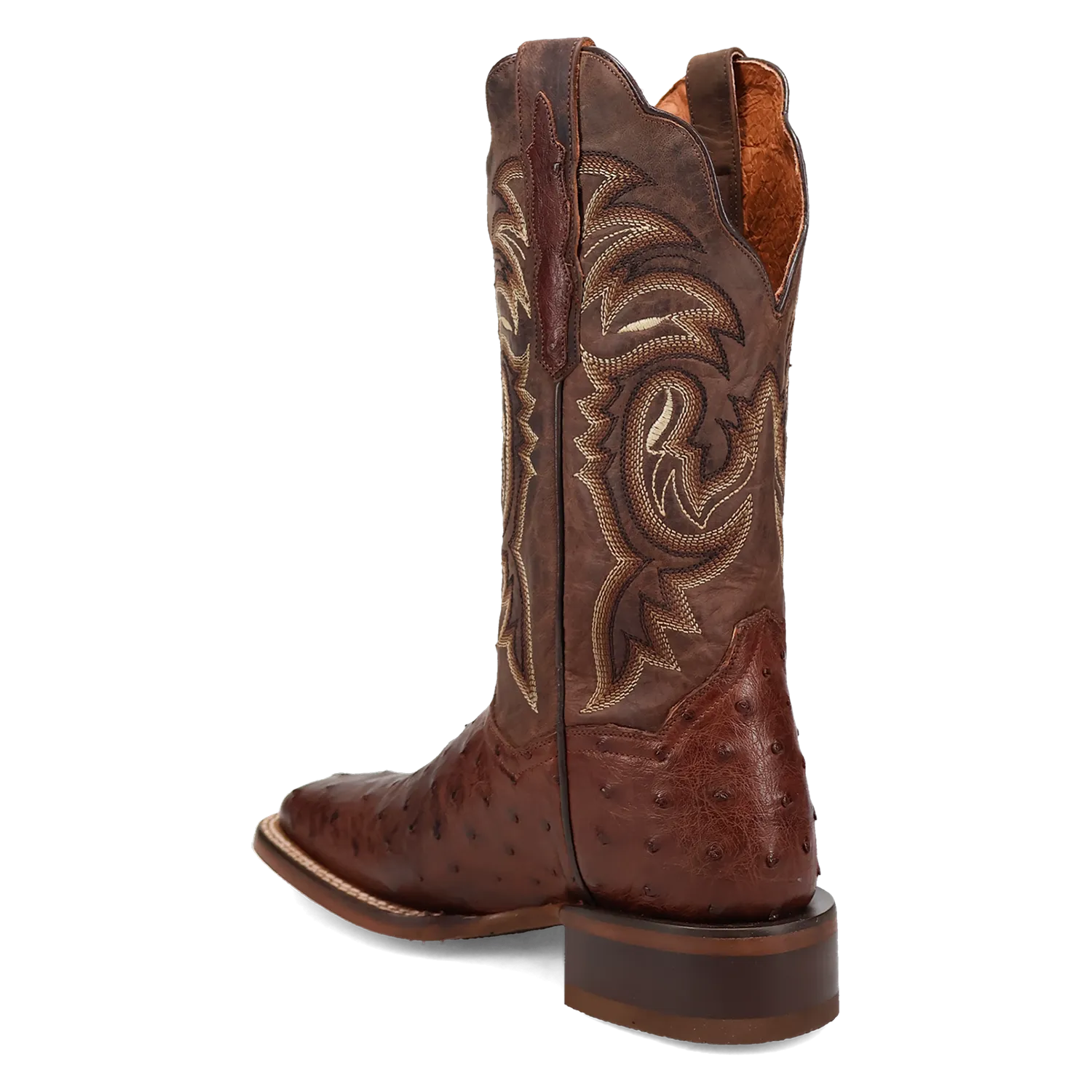 Women's Dan Post DP5250 12" Kylo Chocolate Square Toe Full Quill Ostrich Boot