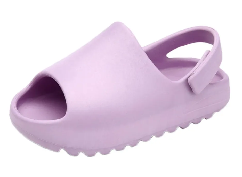 Yeezy Style Baby Slides - Soft Velcro Slip On's - Lilac Purple