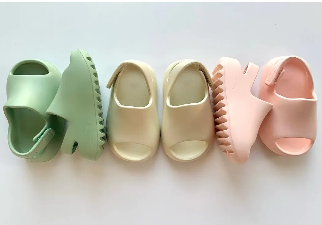 Yeezy Style Baby Slides - Soft Velcro Slip On's - Lilac Purple