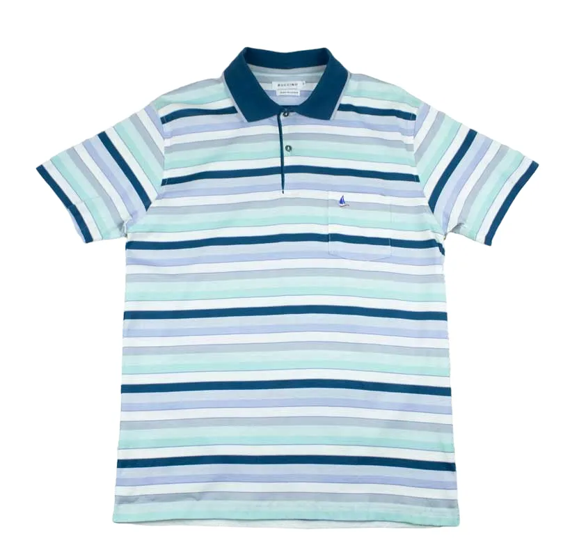 Zuccino Italy Double Mecerized Stripe Golfer